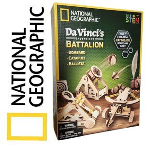 NEW NATIONAL GEOGRAPHIC Da Vinci Model Kit Catapult STEM Toy Engineering Model S